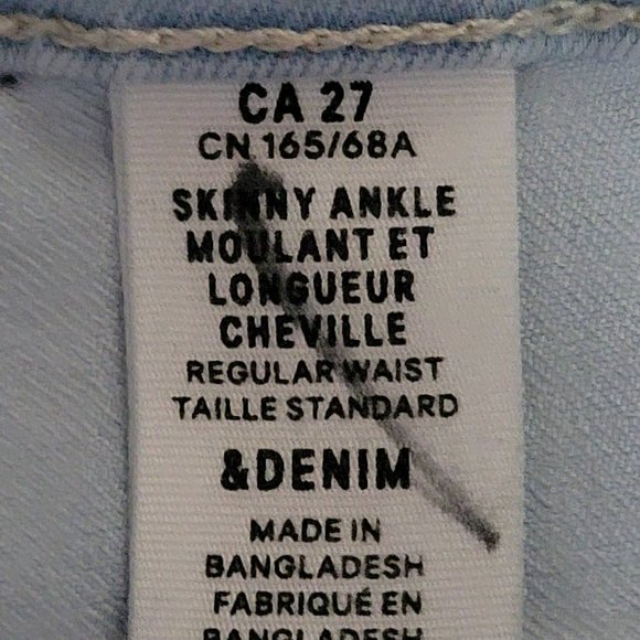 &Denim by H&M Women's Size 27 Pale Blue Jeggings - Picture 7 of 10